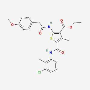 ETHYL 5-[(3-CHLORO-2-METHYLPHENYL)CARBAMOYL]-2-[2-(4-METHOXYPHENYL)ACETAMIDO]-4-METHYLTHIOPHENE-3-CARBOXYLATE