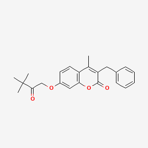 3-benzyl-7-(3,3-dimethyl-2-oxobutoxy)-4-methyl-2H-chromen-2-one