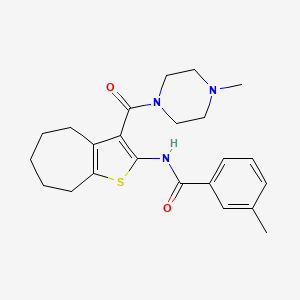 3-METHYL-N-[3-(4-METHYLPIPERAZINE-1-CARBONYL)-4H,5H,6H,7H,8H-CYCLOHEPTA[B]THIOPHEN-2-YL]BENZAMIDE