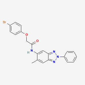 2-(4-bromophenoxy)-N-(6-methyl-2-phenyl-2H-benzotriazol-5-yl)acetamide