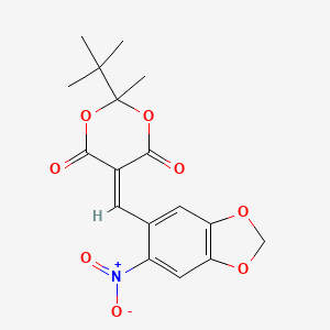 2-tert-butyl-2-methyl-5-[(6-nitro-1,3-benzodioxol-5-yl)methylene]-1,3-dioxane-4,6-dione