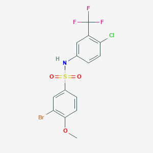 3-bromo-N-[4-chloro-3-(trifluoromethyl)phenyl]-4-methoxybenzenesulfonamide