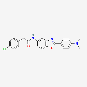 2-(4-chlorophenyl)-N-{2-[4-(dimethylamino)phenyl]-1,3-benzoxazol-5-yl}acetamide