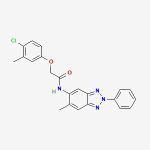 2-(4-chloro-3-methylphenoxy)-N-(6-methyl-2-phenyl-2H-benzotriazol-5-yl)acetamide