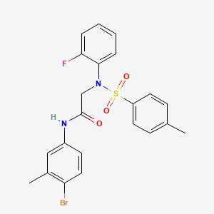 N~1~-(4-bromo-3-methylphenyl)-N~2~-(2-fluorophenyl)-N~2~-[(4-methylphenyl)sulfonyl]glycinamide