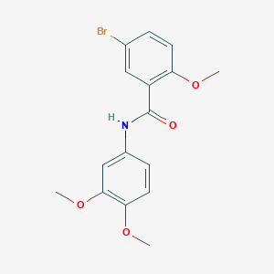 molecular formula C16H16BrNO4 B3690685 5-bromo-N-(3,4-dimethoxyphenyl)-2-methoxybenzamide 