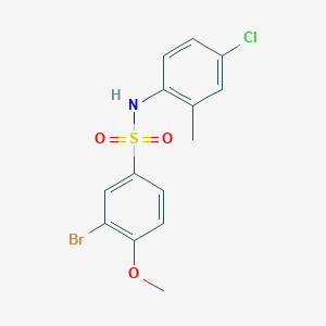 3-bromo-N-(4-chloro-2-methylphenyl)-4-methoxybenzenesulfonamide