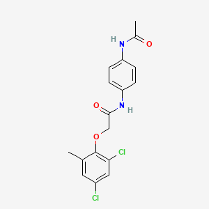 molecular formula C17H16Cl2N2O3 B3690704 N-(4-acetamidophenyl)-2-(2,4-dichloro-6-methylphenoxy)acetamide 