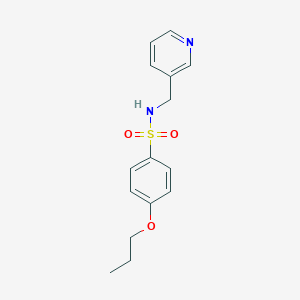 molecular formula C15H18N2O3S B369073 4-propoxy-N-(3-pyridinylmethyl)benzenesulfonamide CAS No. 312944-34-6