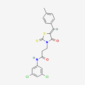 N-(3,5-dichlorophenyl)-3-[5-(4-methylbenzylidene)-4-oxo-2-thioxo-1,3-thiazolidin-3-yl]propanamide