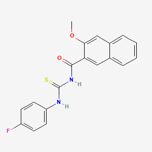 N-[(4-fluorophenyl)carbamothioyl]-3-methoxynaphthalene-2-carboxamide