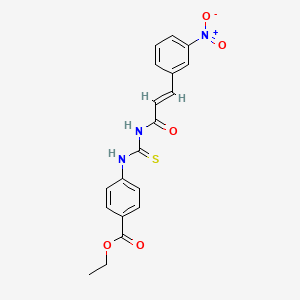 ethyl 4-({[(2E)-3-(3-nitrophenyl)prop-2-enoyl]carbamothioyl}amino)benzoate