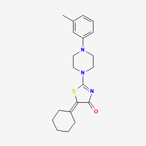 5-cyclohexylidene-2-[4-(3-methylphenyl)-1-piperazinyl]-1,3-thiazol-4(5H)-one