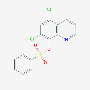 molecular formula C15H9Cl2NO3S B369078 5,7-Dichloroquinolin-8-yl benzenesulfonate CAS No. 309289-06-3