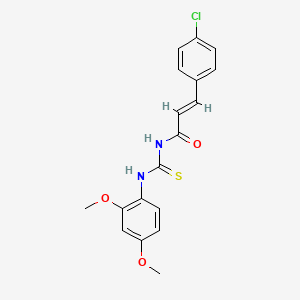 (2E)-3-(4-chlorophenyl)-N-[(2,4-dimethoxyphenyl)carbamothioyl]prop-2-enamide