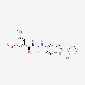 N-{[2-(2-chlorophenyl)-1,3-benzoxazol-5-yl]carbamothioyl}-3,5-dimethoxybenzamide