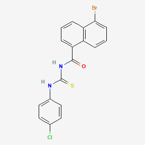 5-bromo-N-[(4-chlorophenyl)carbamothioyl]naphthalene-1-carboxamide