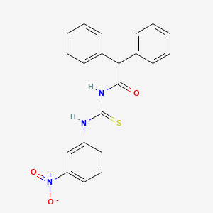 N-{[(3-nitrophenyl)amino]carbonothioyl}-2,2-diphenylacetamide