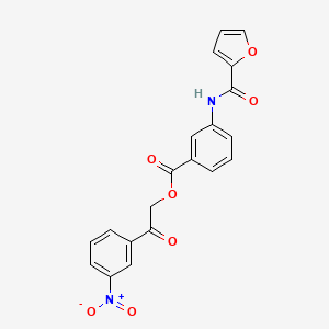 2-(3-nitrophenyl)-2-oxoethyl 3-(2-furoylamino)benzoate