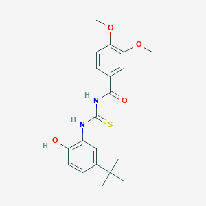 N-[(5-tert-butyl-2-hydroxyphenyl)carbamothioyl]-3,4-dimethoxybenzamide