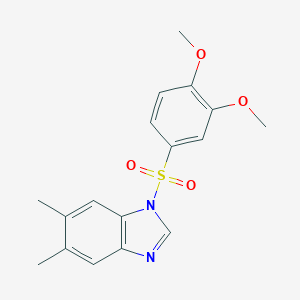 1-((3,4-dimethoxyphenyl)sulfonyl)-5,6-dimethyl-1H-benzo[d]imidazole