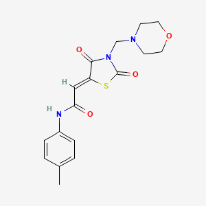 N-(4-methylphenyl)-2-[3-(4-morpholinylmethyl)-2,4-dioxo-1,3-thiazolidin-5-ylidene]acetamide