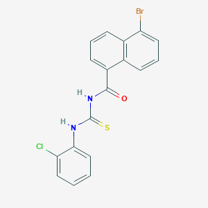 5-bromo-N-[(2-chlorophenyl)carbamothioyl]naphthalene-1-carboxamide