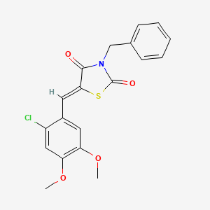 3-benzyl-5-(2-chloro-4,5-dimethoxybenzylidene)-1,3-thiazolidine-2,4-dione