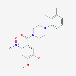 (4,5-DIMETHOXY-2-NITROPHENYL)[4-(2,3-DIMETHYLPHENYL)PIPERAZINO]METHANONE