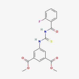 Dimethyl 5-({[(2-fluorophenyl)carbonyl]carbamothioyl}amino)benzene-1,3-dicarboxylate