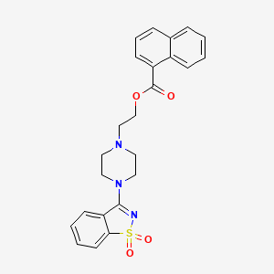 2-[4-(1,1-dioxido-1,2-benzisothiazol-3-yl)-1-piperazinyl]ethyl 1-naphthoate