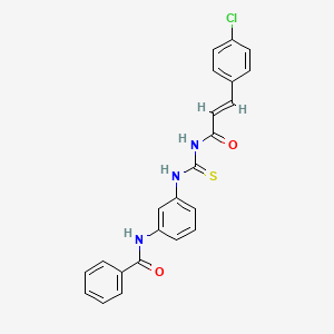 N-[3-({[(2E)-3-(4-chlorophenyl)prop-2-enoyl]carbamothioyl}amino)phenyl]benzamide