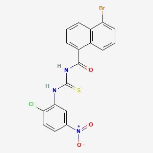 5-bromo-N-{[(2-chloro-5-nitrophenyl)amino]carbonothioyl}-1-naphthamide