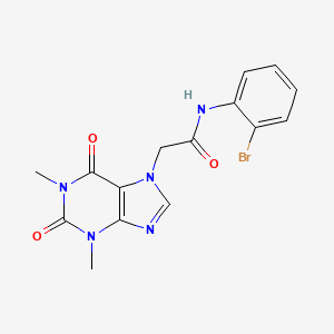 N-(2-bromophenyl)-2-(1,3-dimethyl-2,6-dioxo-2,3,6,7-tetrahydro-1H-purin-7-yl)acetamide