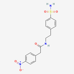 2-(4-nitrophenyl)-N-[2-(4-sulfamoylphenyl)ethyl]acetamide