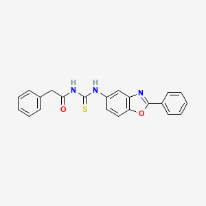 2-phenyl-N-[(2-phenyl-1,3-benzoxazol-5-yl)carbamothioyl]acetamide