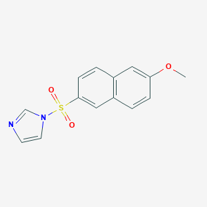 molecular formula C14H12N2O3S B369094 1-(6-Methoxynaphthalen-2-yl)sulfonylimidazole CAS No. 332388-75-7