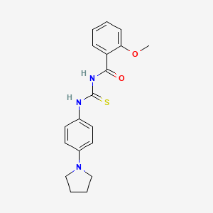 2-methoxy-N-({[4-(1-pyrrolidinyl)phenyl]amino}carbonothioyl)benzamide