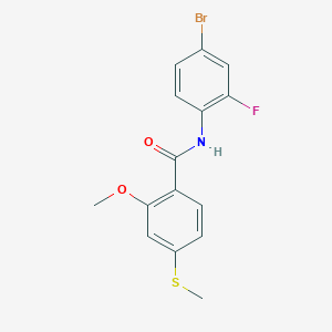 N-(4-bromo-2-fluorophenyl)-2-methoxy-4-(methylsulfanyl)benzamide