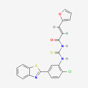 N-({[5-(1,3-benzothiazol-2-yl)-2-chlorophenyl]amino}carbonothioyl)-3-(2-furyl)acrylamide