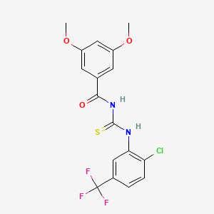 1-[2-CHLORO-5-(TRIFLUOROMETHYL)PHENYL]-3-(3,5-DIMETHOXYBENZOYL)THIOUREA