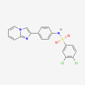 3,4-dichloro-N-(4-imidazo[1,2-a]pyridin-2-ylphenyl)benzenesulfonamide