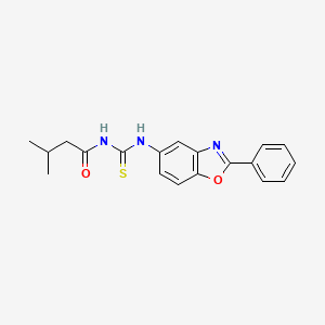 3-methyl-N-[(2-phenyl-1,3-benzoxazol-5-yl)carbamothioyl]butanamide