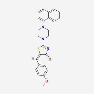 (5E)-5-[(4-methoxyphenyl)methylidene]-2-(4-naphthalen-1-ylpiperazin-1-yl)-1,3-thiazol-4-one