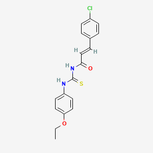 (2E)-3-(4-chlorophenyl)-N-[(4-ethoxyphenyl)carbamothioyl]prop-2-enamide