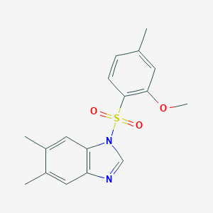 1-(2-Methoxy-4-methylphenyl)sulfonyl-5,6-dimethylbenzimidazole