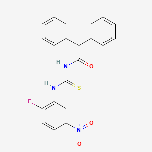 N-{[(2-fluoro-5-nitrophenyl)amino]carbonothioyl}-2,2-diphenylacetamide