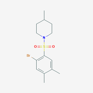 1-[(2-Bromo-4,5-dimethylphenyl)sulfonyl]-4-methylpiperidine