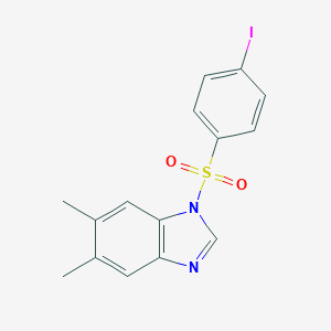 molecular formula C15H13IN2O2S B369103 1-(4-Iodophenyl)sulfonyl-5,6-dimethylbenzimidazole CAS No. 326885-29-4