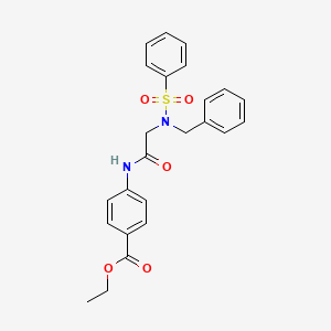 ethyl 4-{[N-benzyl-N-(phenylsulfonyl)glycyl]amino}benzoate